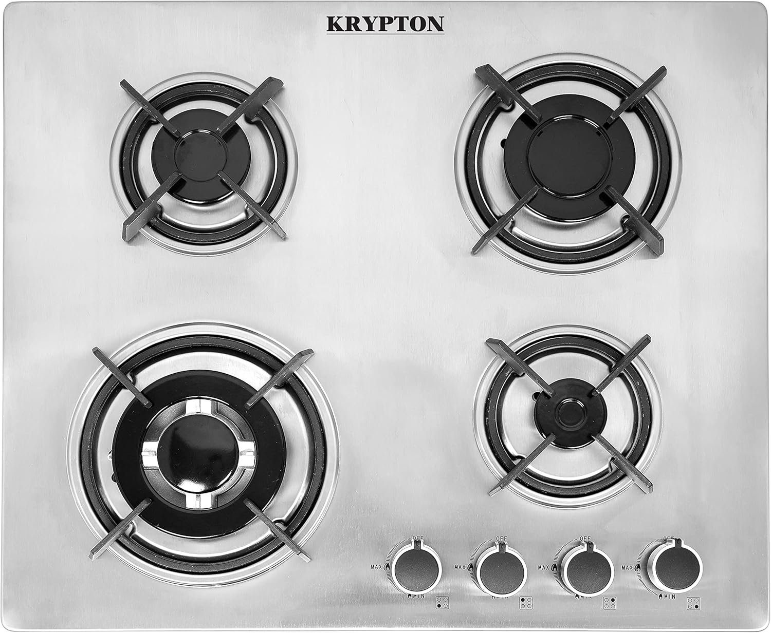 Krypton-2-in-1 Built-in Gas Hob, 4 Burner with Stainless Steel Top KNGC6320 - SilverKitchen AppliancesThis Krypton 2-in-1 Built-in Gas Hob is made of high-quality material, the blue flame can protect the bottom of the pot from discoloration and oxidation,